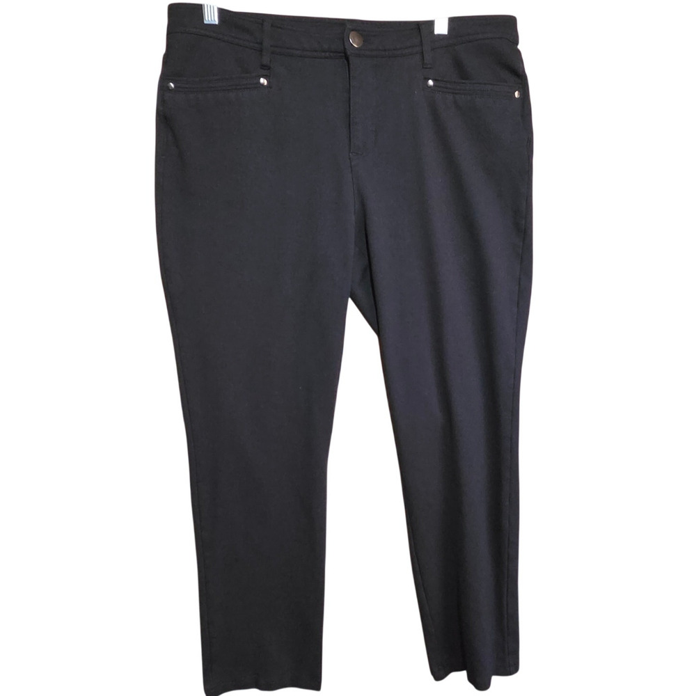 Black Flat Front Dress Pants with Pockets Size 12 Short